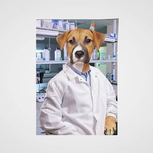The Scientist Custom Pet Portrait Poster - Noble Pawtrait