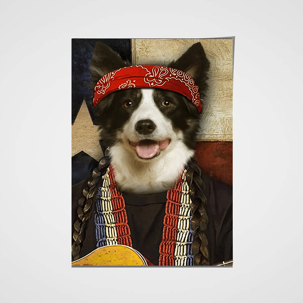 The Texas Singer Custom Pet Portrait Poster - Noble Pawtrait