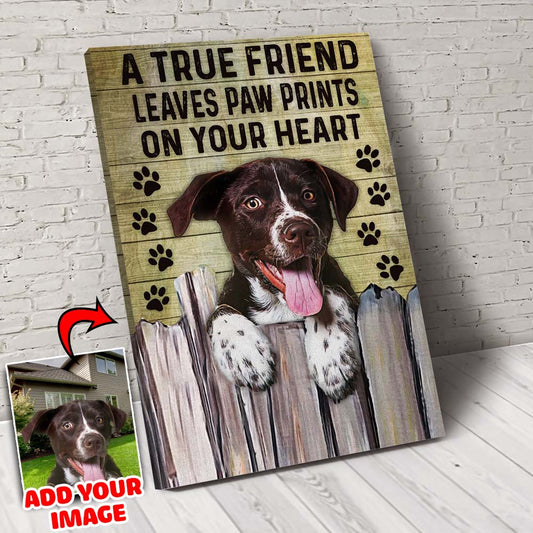 The True Friend Custom Pet Portrait Canvas - Noble Pawtrait