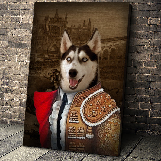 The Bull Fighter Custom Pet Portrait - Noble Pawtrait