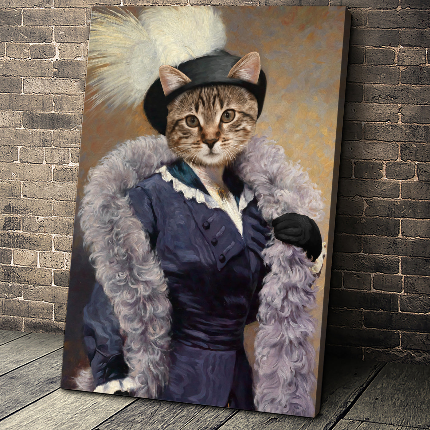 The Foxy Lady Custom Pet Portrait Canvas - Noble Pawtrait