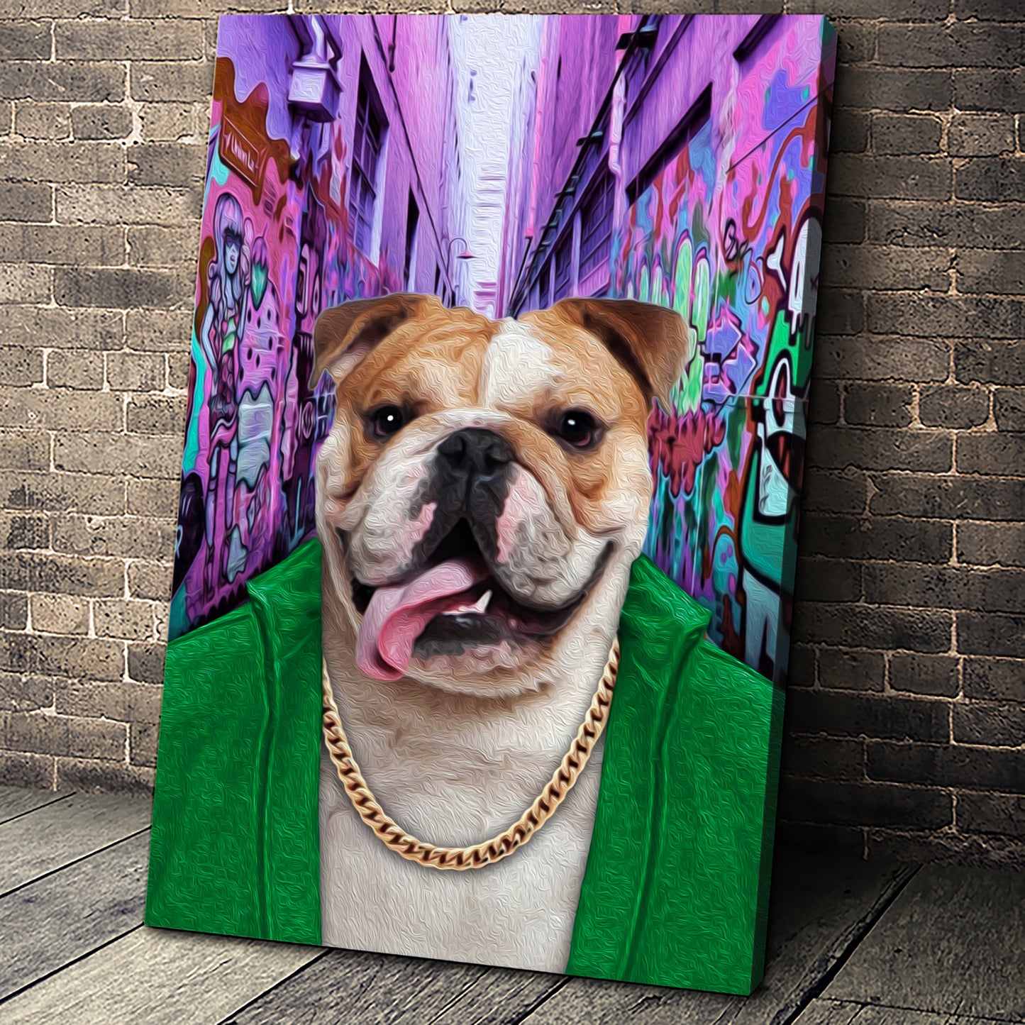The Hood Custom Pet Portrait Canvas - Noble Pawtrait
