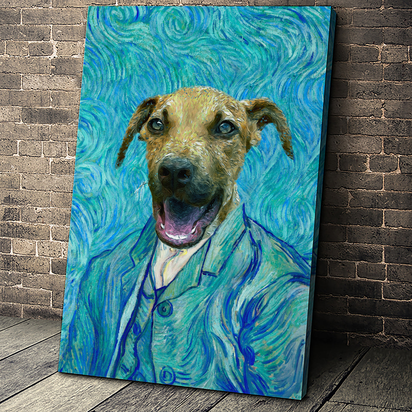 The Impasto Custom Pet Portrait Canvas - Noble Pawtrait