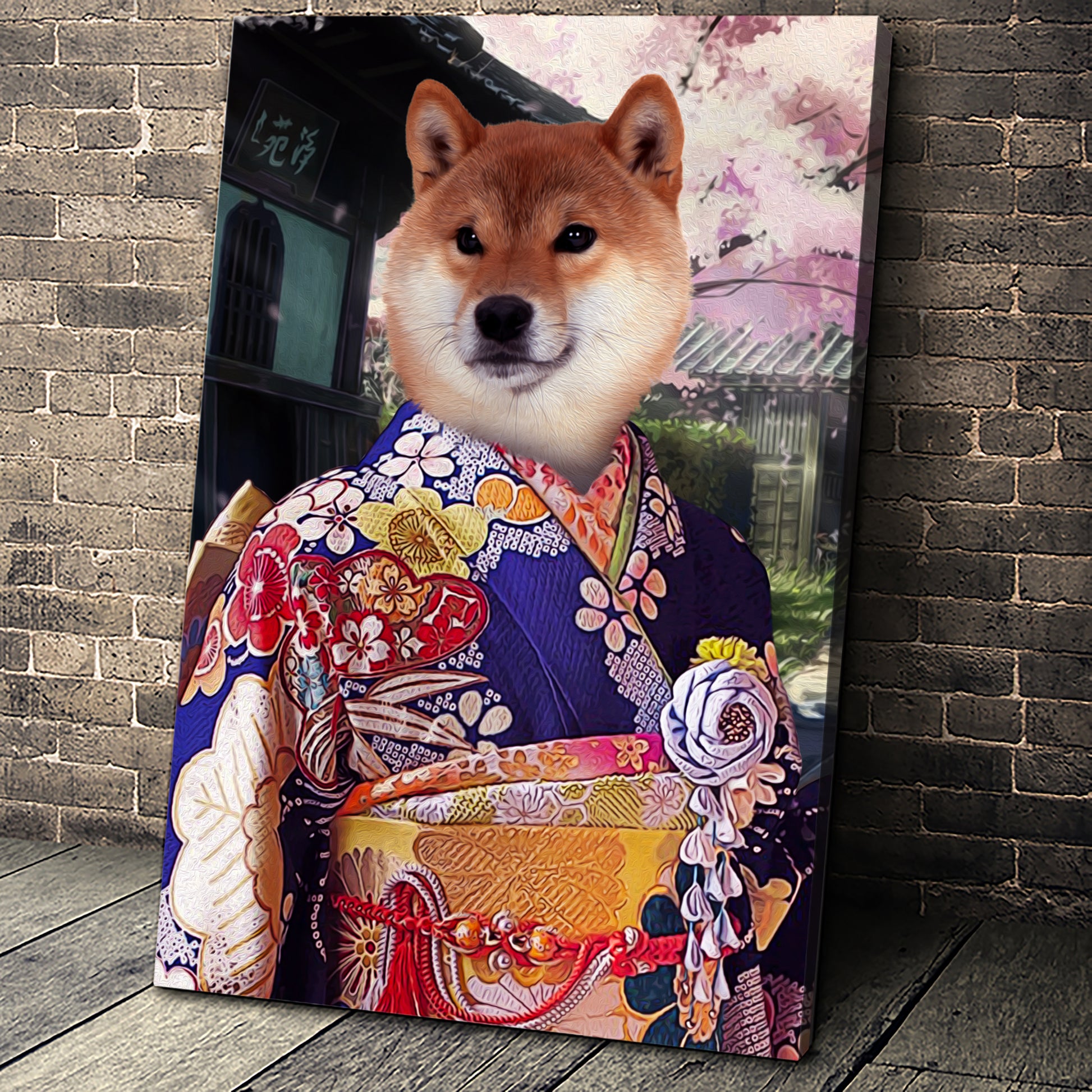 The Kimono Custom Pet Portrait - Noble Pawtrait