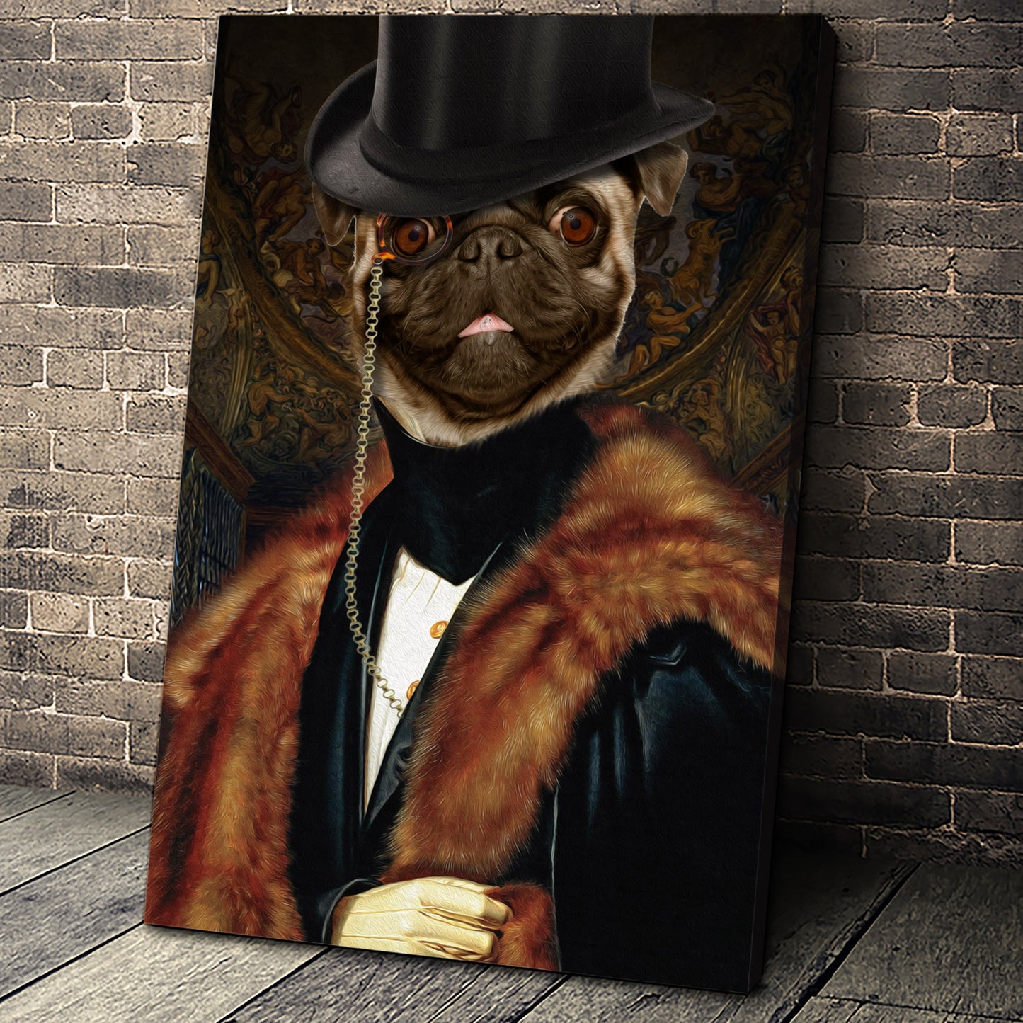 The Classic Man Custom Pet Portrait - Noble Pawtrait