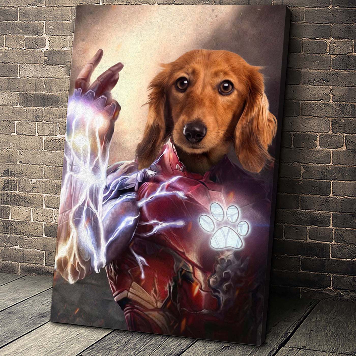 The Machina Custom Pet Portrait Canvas - Noble Pawtrait