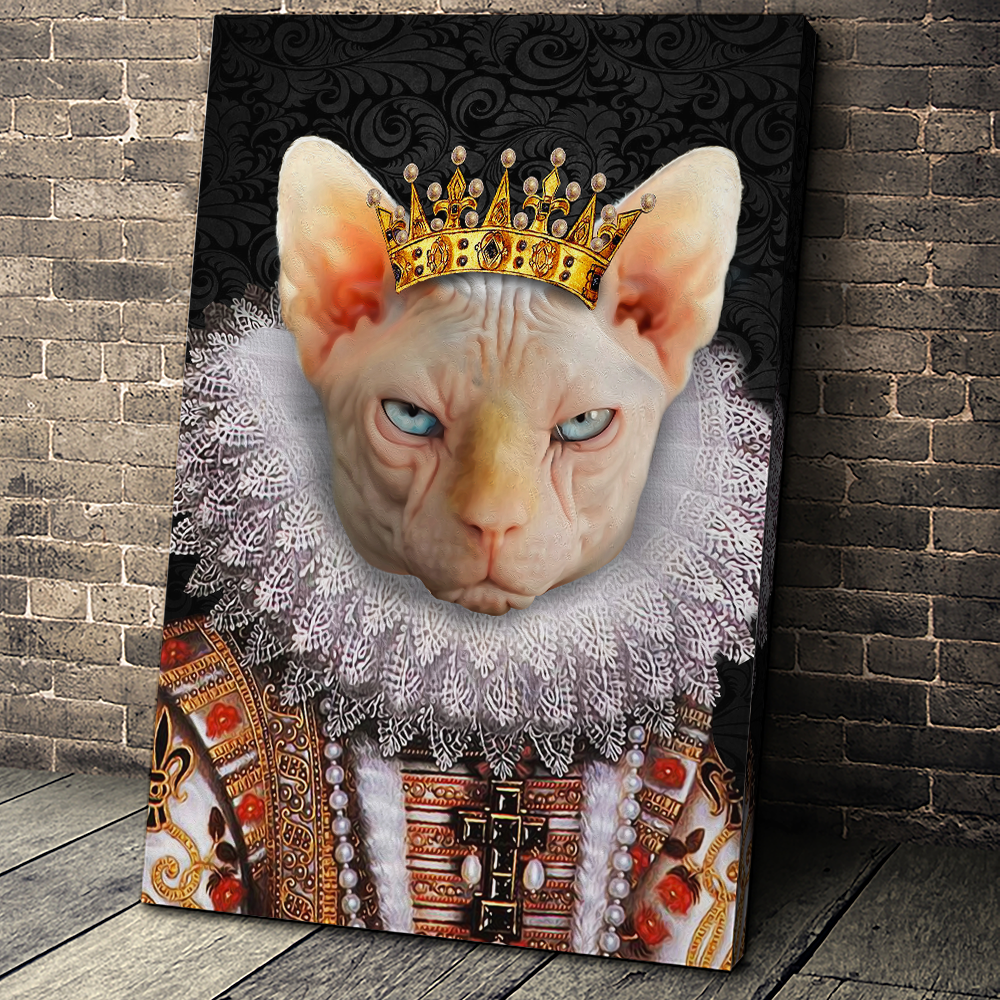The Monarch Custom Pet Portrait Canvas - Noble Pawtrait