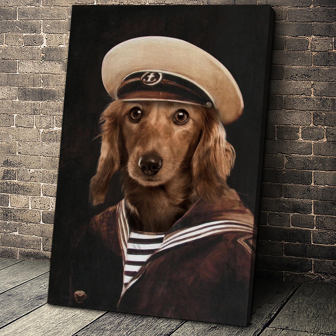 The Old School Sailor Custom Pet Portrait Canvas - Noble Pawtrait