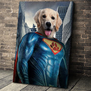 The Super Paw Custom Pet Portrait Canvas - Noble Pawtrait