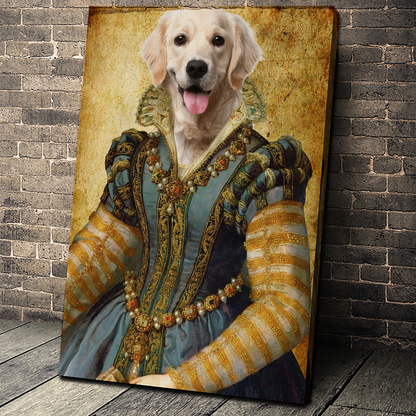 The Persia Princess Custom Pet Portrait Canvas - Noble Pawtrait