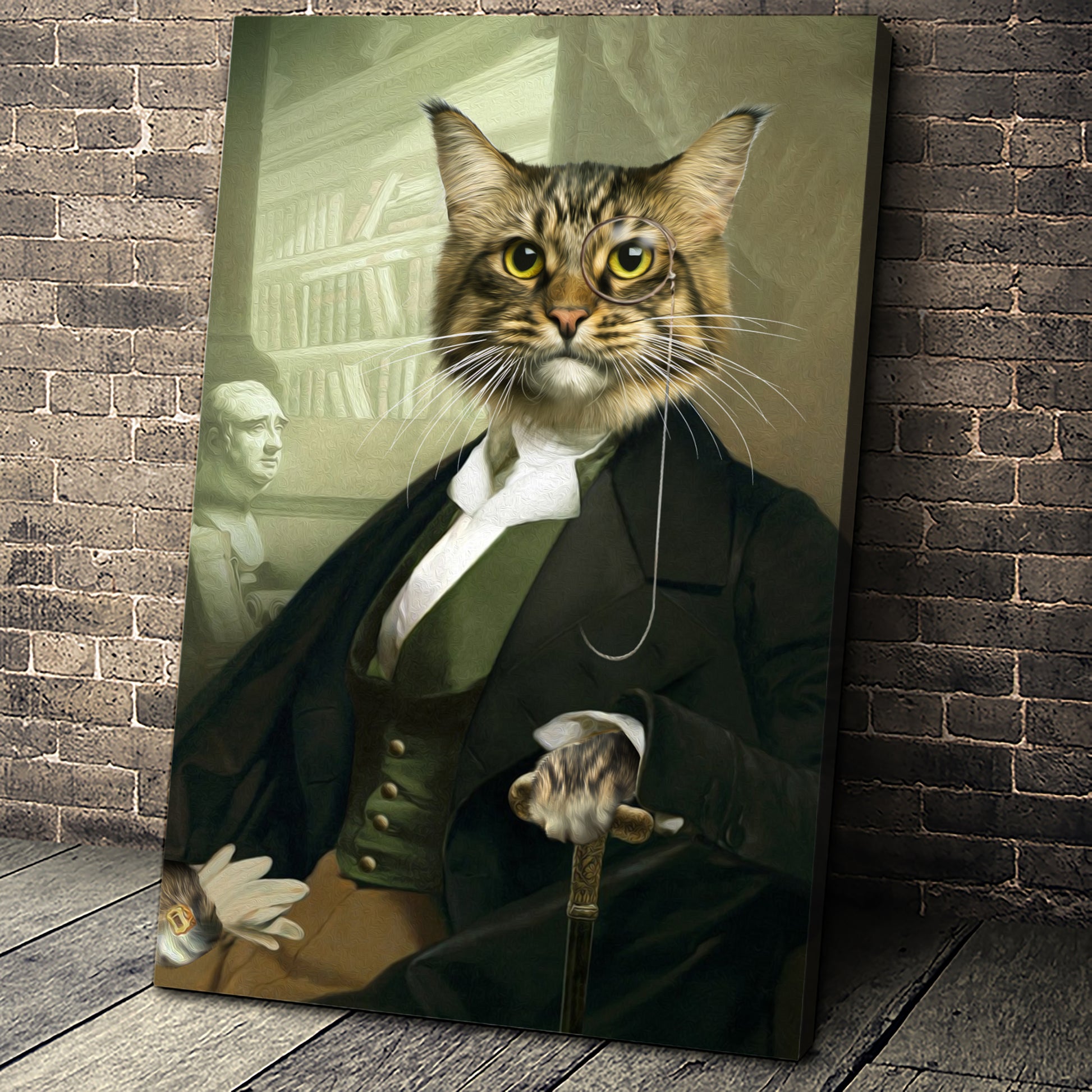 The Professor Custom Pet Portrait - Noble Pawtrait