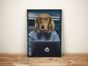 The Programmer Custom Pet Portrait - Noble Pawtrait