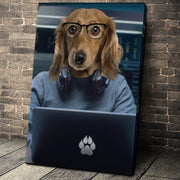 The Programmer Custom Pet Portrait Canvas - Noble Pawtrait