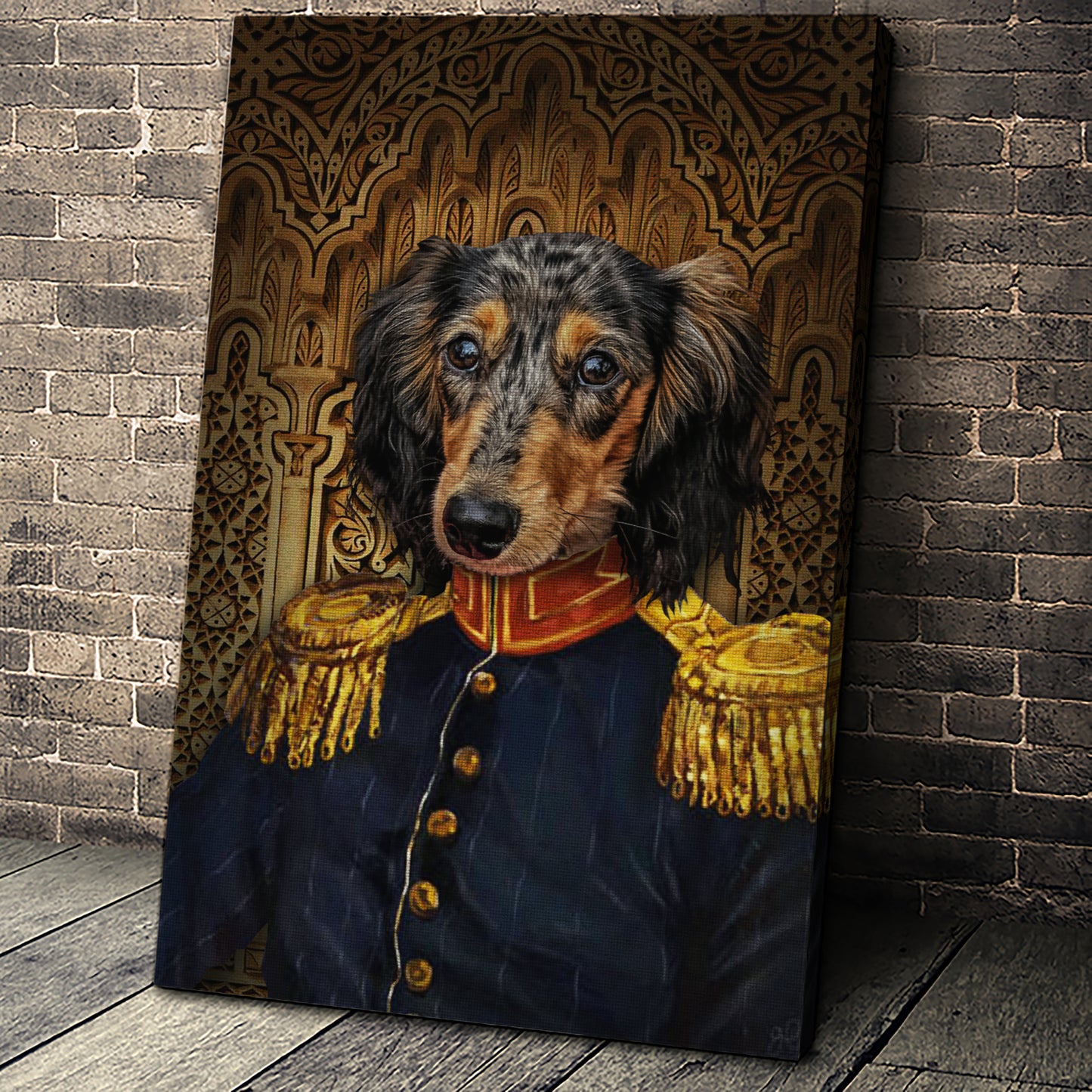 The Veteran Custom Pet Portrait Canvas - Noble Pawtrait