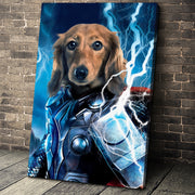 The Thunder Paw Custom Pet Portrait Canvas - Noble Pawtrait