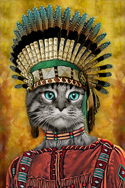 The Tribe Pet Custom Pet Portrait Canvas - Noble Pawtrait
