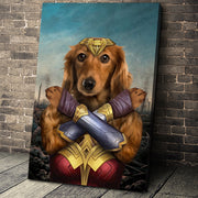 The Wonder Paw Custom Pet Portrait Canvas - Noble Pawtrait