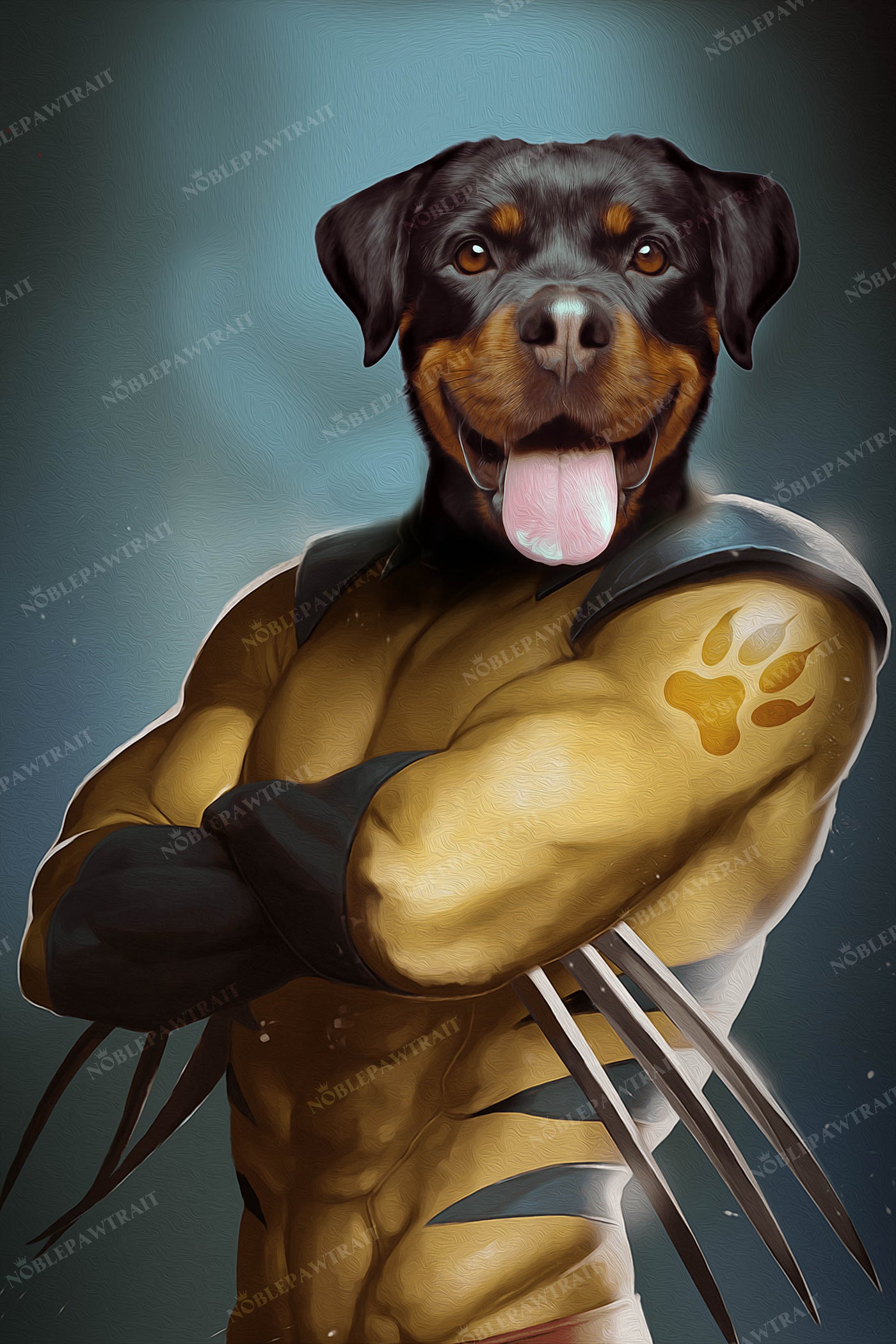 WolverPaw Custom Pet Portrait Canvas - Noble Pawtrait