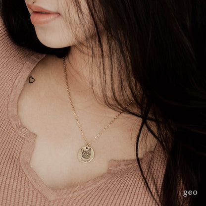Collier personnalisé de portrait d’animal de compagnie