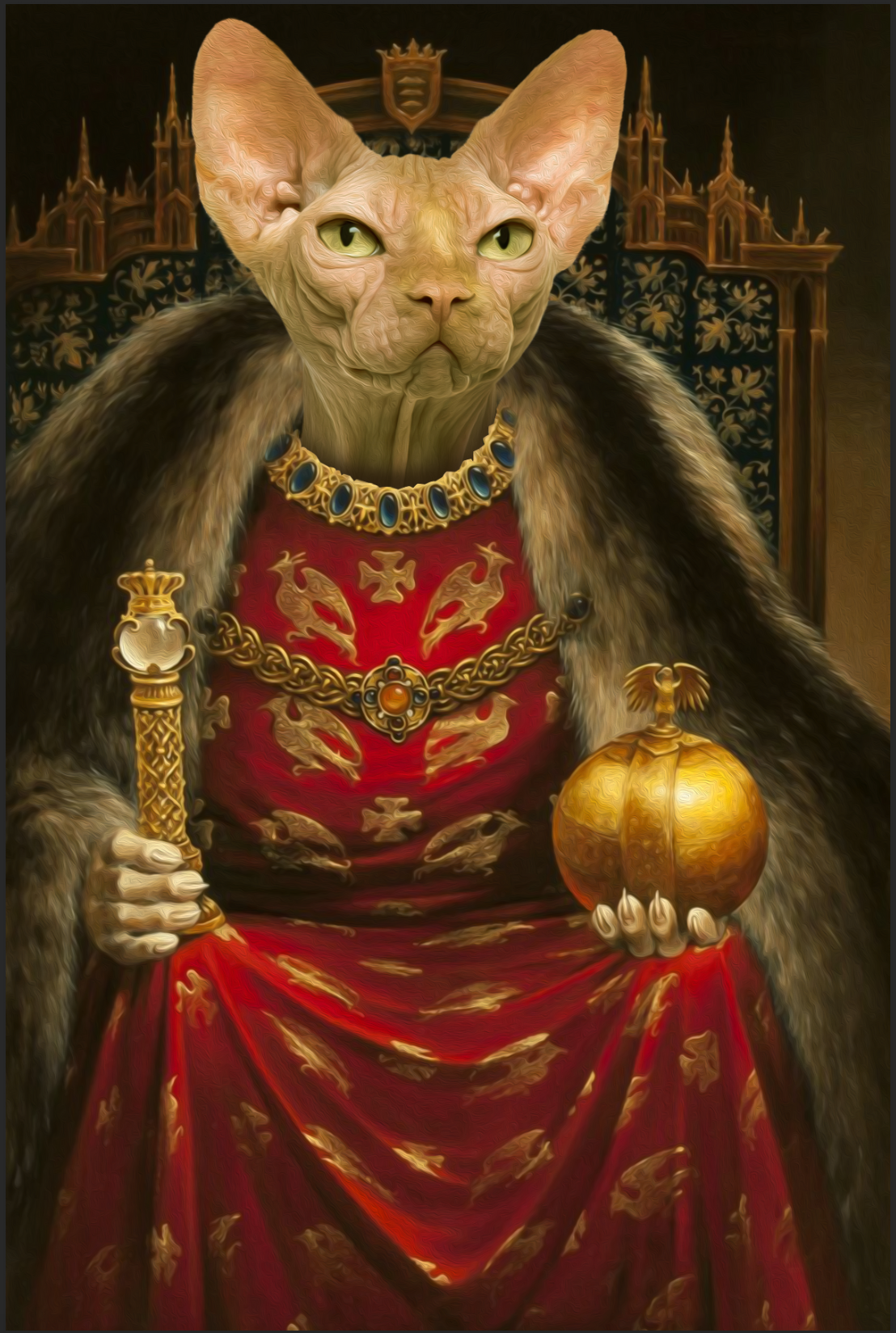 The Prophet Lord Custom Pet Portrait - Noble Pawtrait