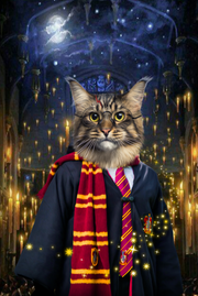 The Wizard Custom Pet Portrait Canvas - Noble Pawtrait