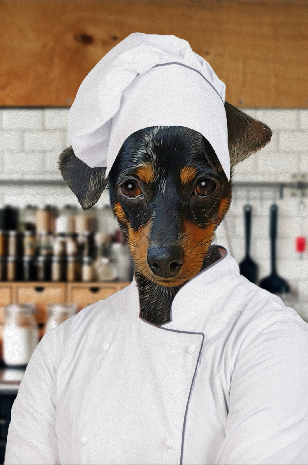 The Chef Custom Pet Portrait - Noble Pawtrait