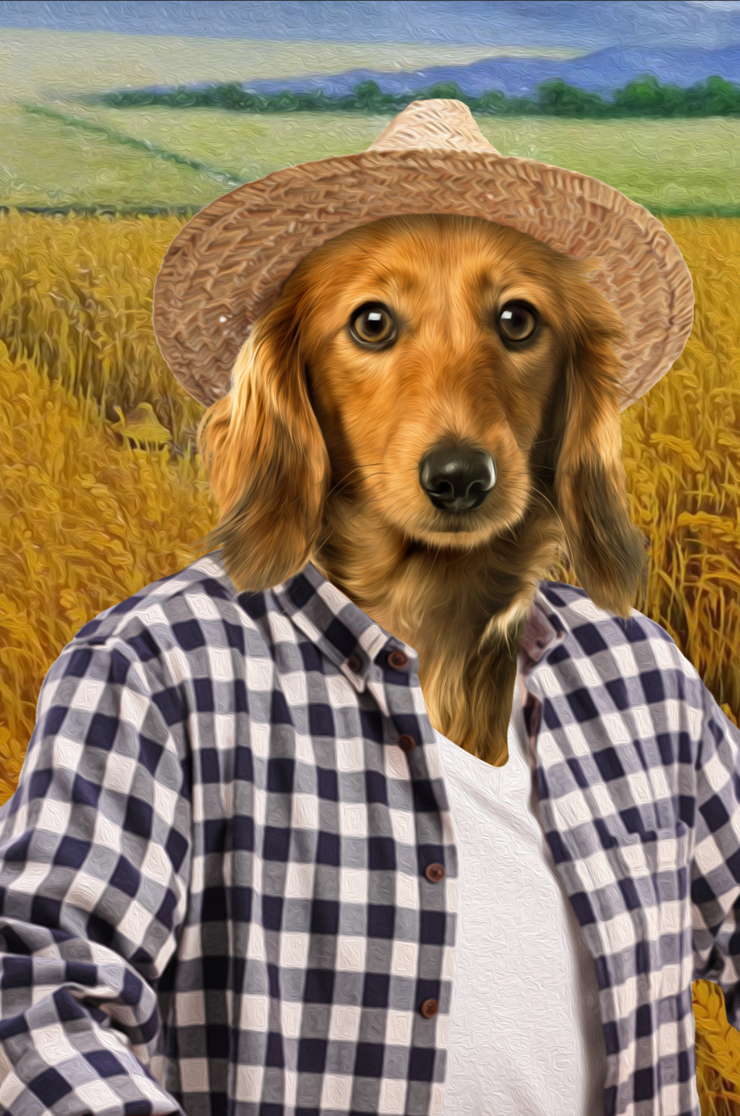 The Farmer Custom Pet Portrait - Noble Pawtrait