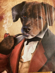 The Novelist Custom Pet Portrait Canvas - Noble Pawtrait