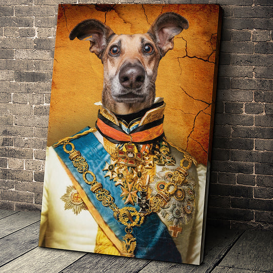 The Prince Custom Pet Portrait - Pet Canvas - Pet Poster - Noble Pawtrait