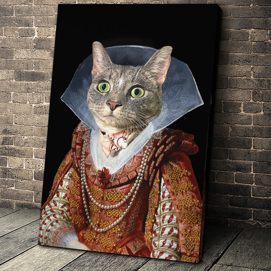 My Lady Custom Pet Portrait Canvas - Noble Pawtrait