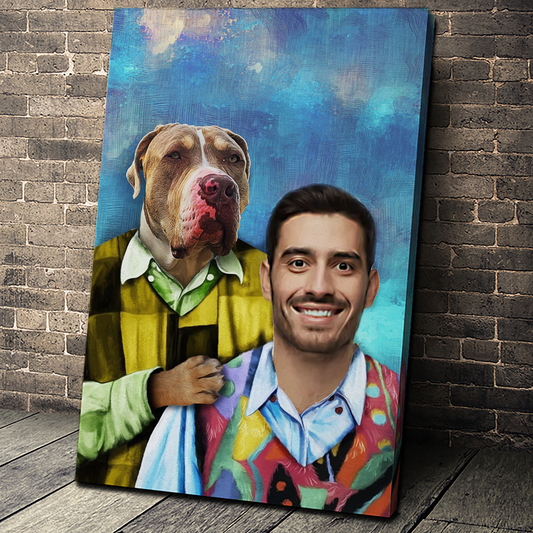 The Brothers Custom Pet Portrait Canvas - Noble Pawtrait