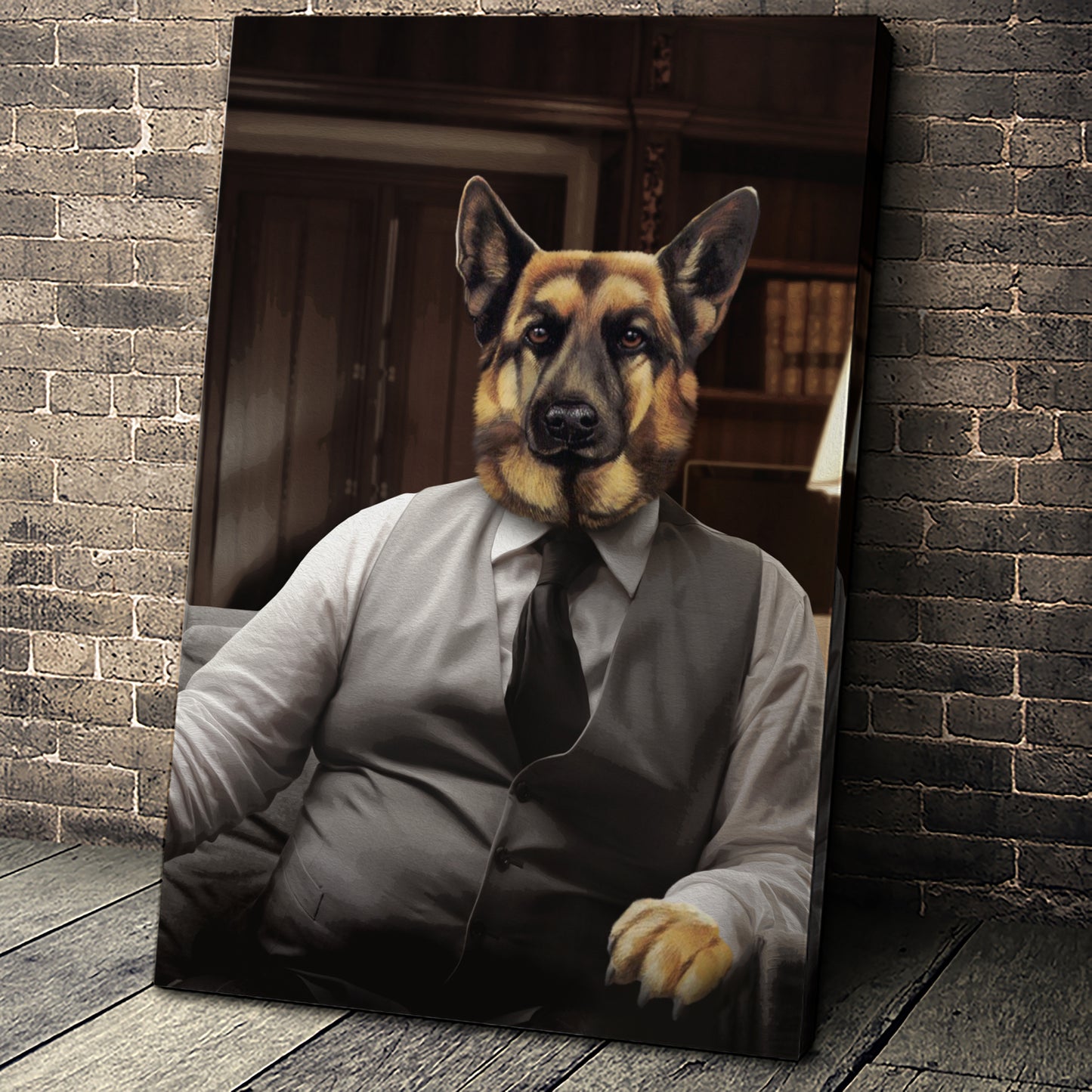 The Boss Custom Pet Portrait Digital Download - Noble Pawtrait
