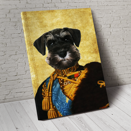 The Colonel En Second General Custom Pet Portrait Canvas - Noble Pawtrait