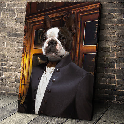 The Tailor Custom Pet Portrait Canvas - Noble Pawtrait