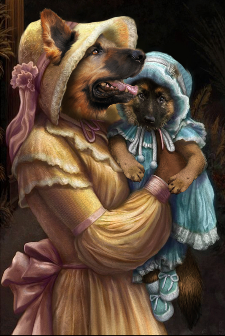 The Motherhood Custom Pet Portrait Digital Download - Noble Pawtrait